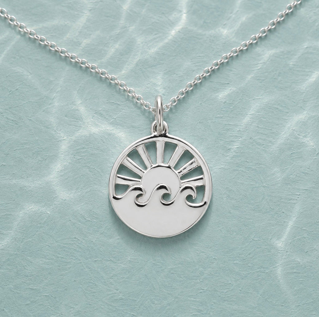 Sterling Silver Ocean Sunrise Necklace