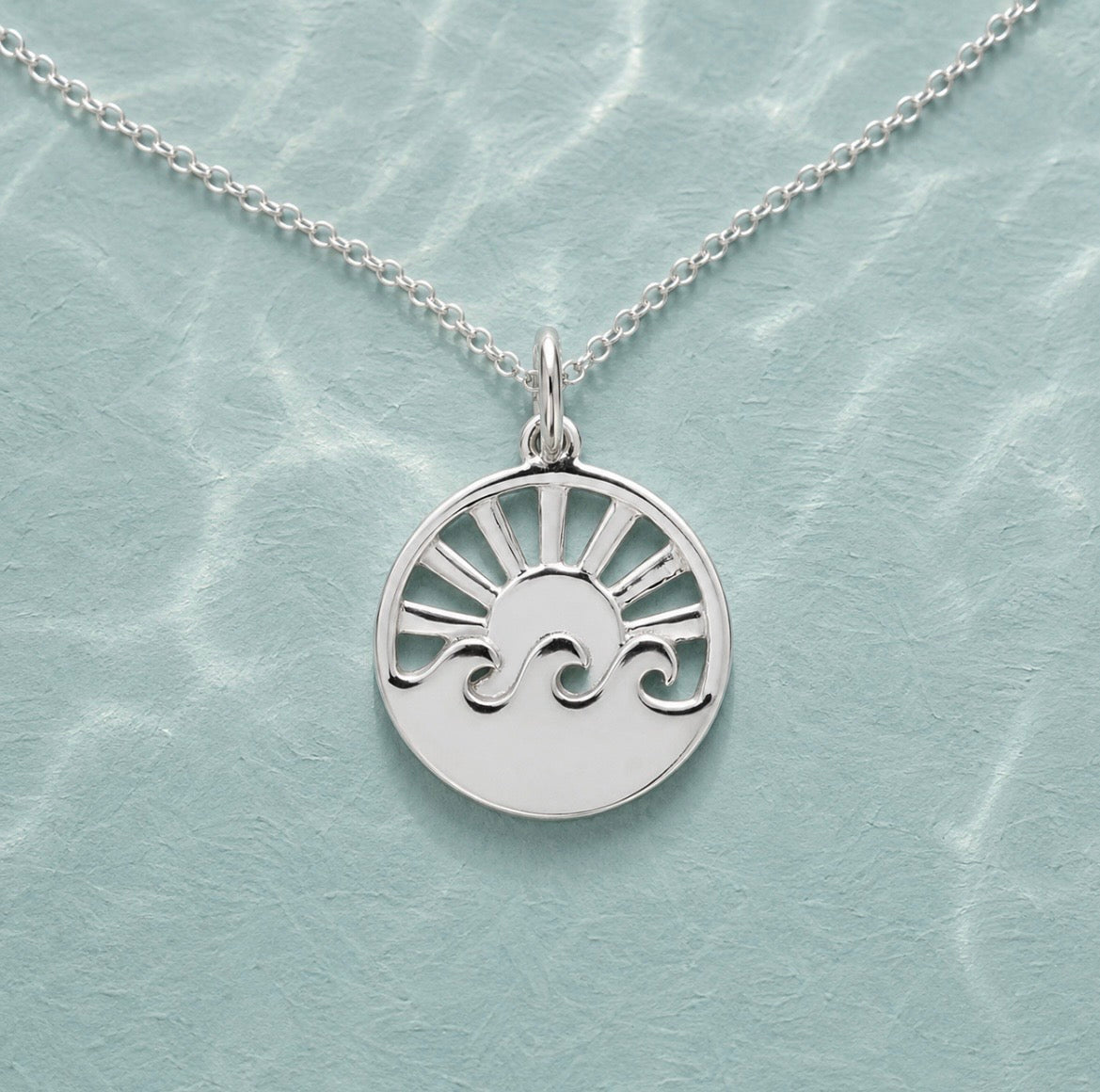 Sterling Silver Ocean Sunrise Necklace