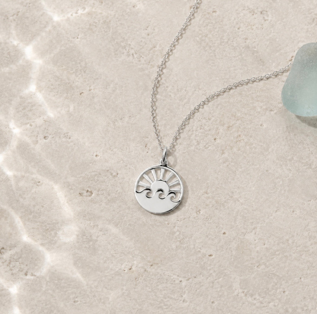 Sterling Silver Ocean Sunrise Necklace