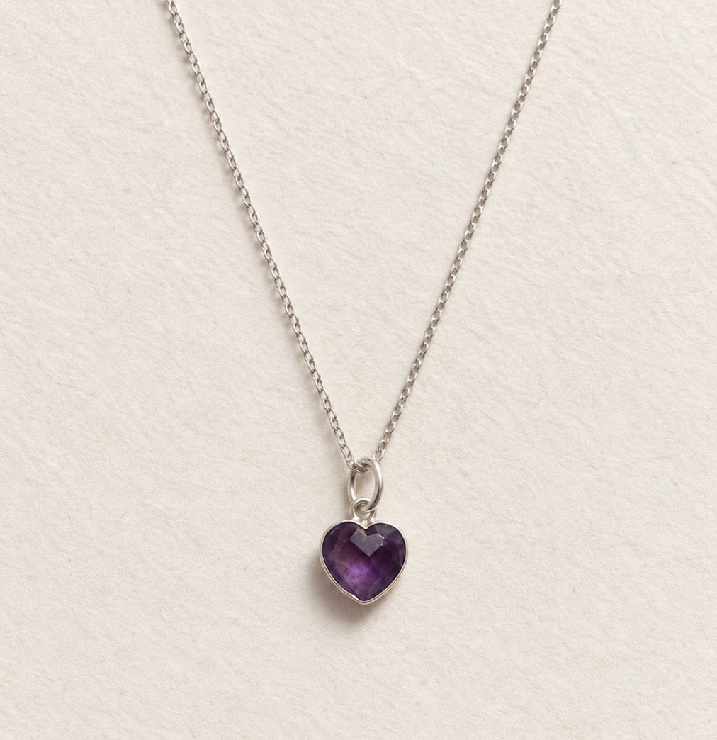 Amethyst Heart Necklace