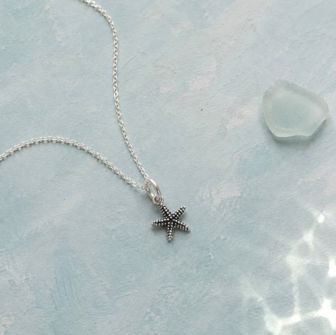 Tiny Silver Starfish Necklace