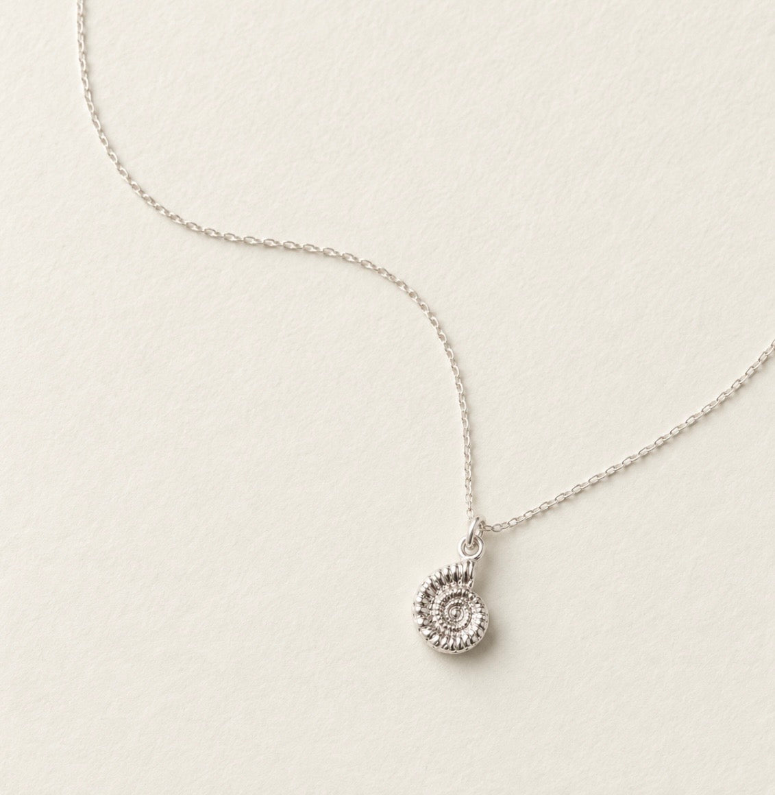 Sterling Silver Ammonite Necklace