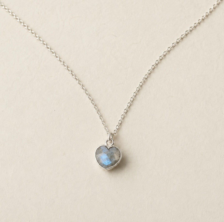 Labradorite Heart Necklace
