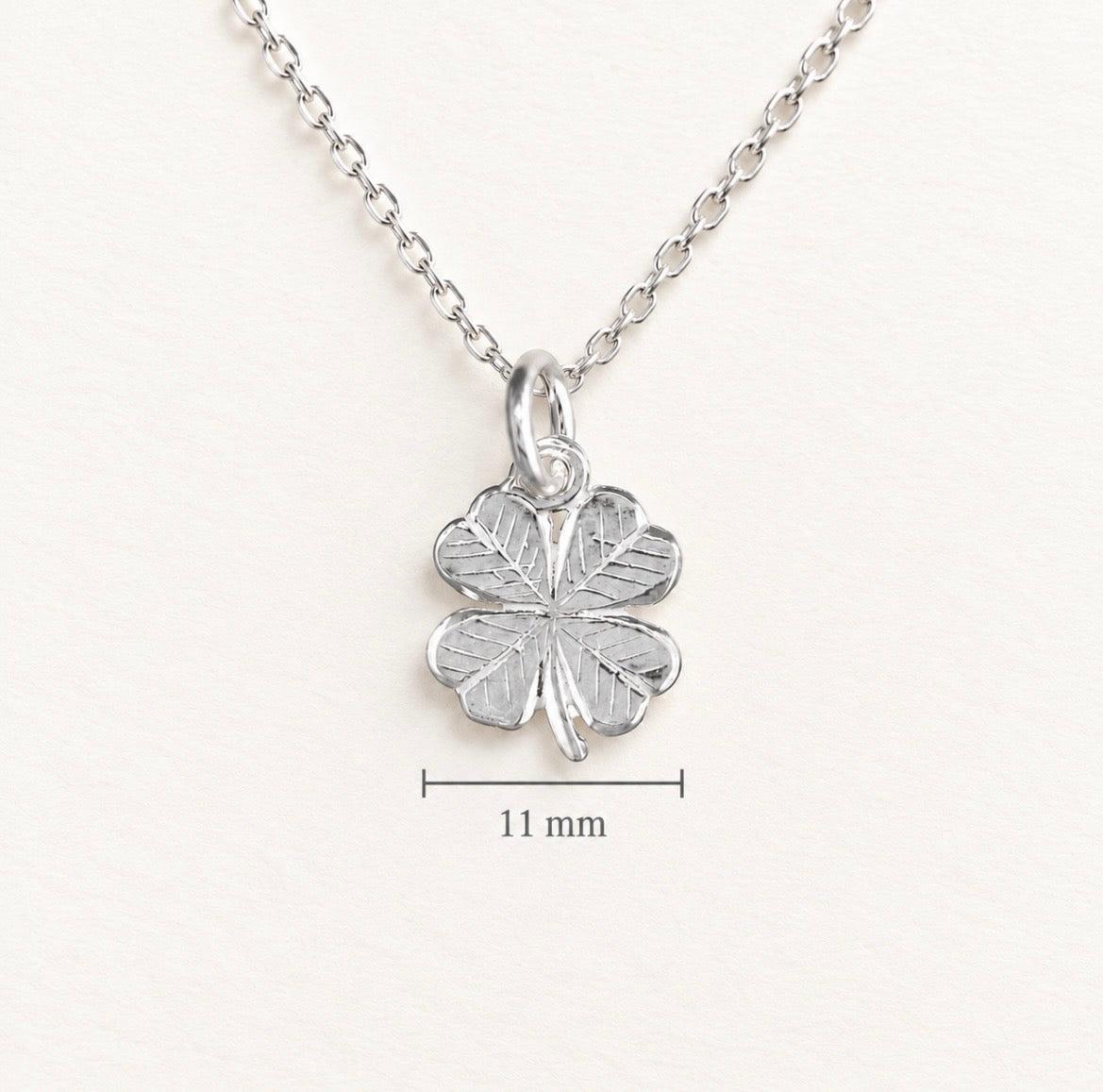 Sterling Silver Four Leaf Clover Necklace