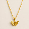 Tiny Gold Vermeil Butterfly Necklace