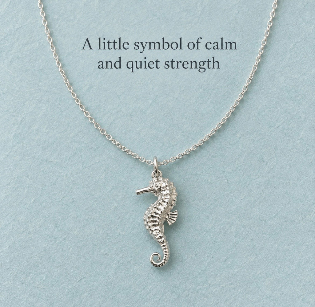 Sterling Silver Seahorse Necklace