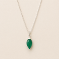 Green Agate Drop Necklace