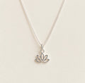 Tiny Sterling Silver Lotus Necklace