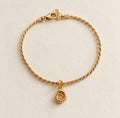 Tiny Gold Vermeil Ammonite Rope Chain Bracelet