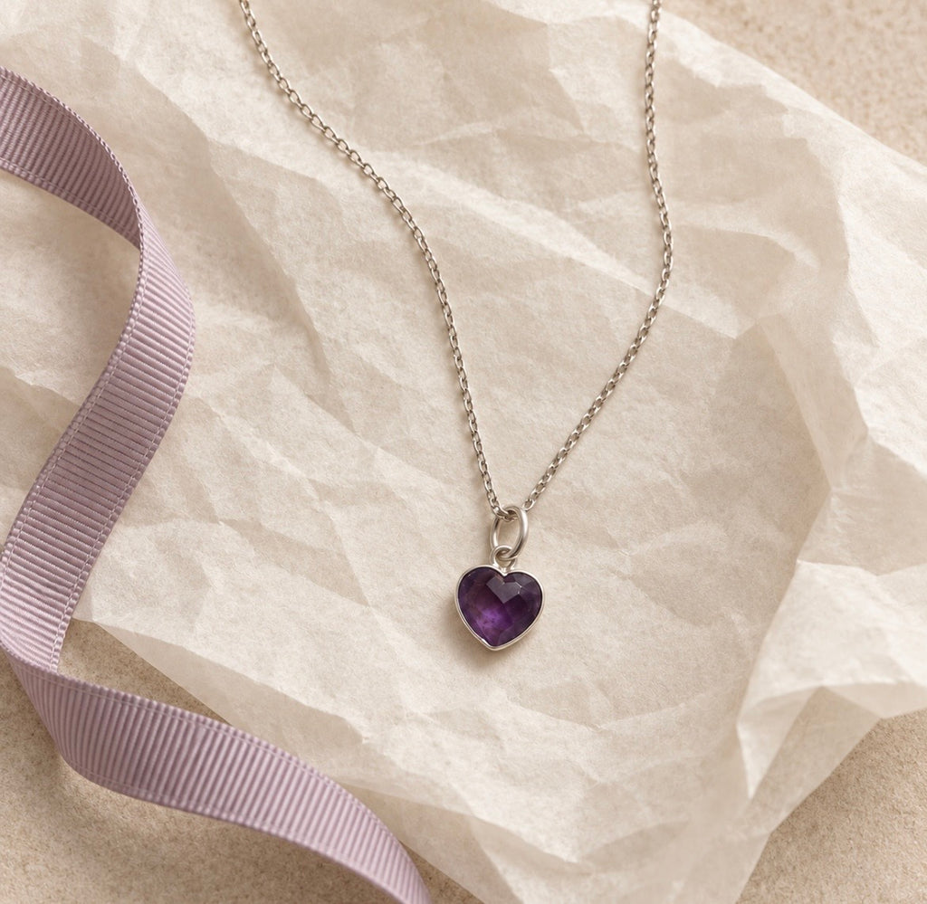 Amethyst Heart Necklace