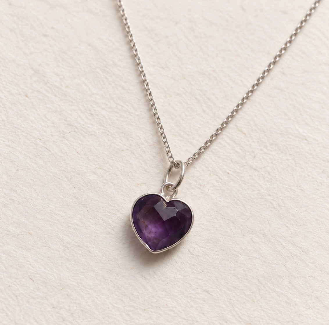 Amethyst Heart Necklace