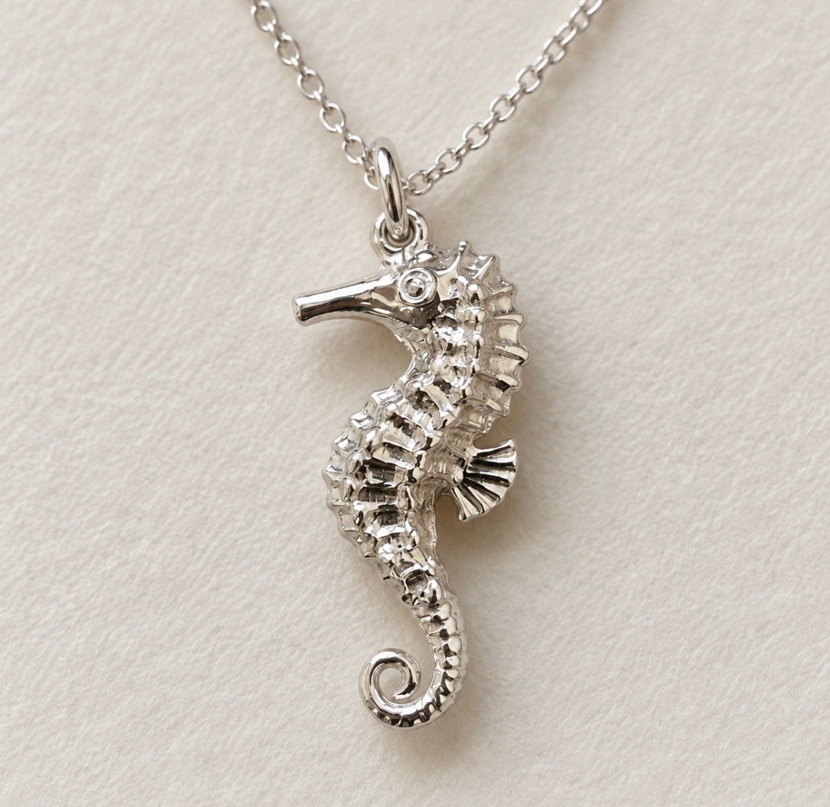 Sterling Silver Seahorse Necklace