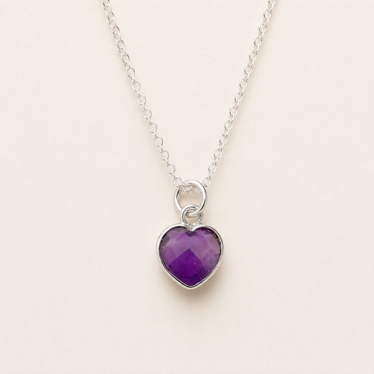 Amethyst Heart Necklace