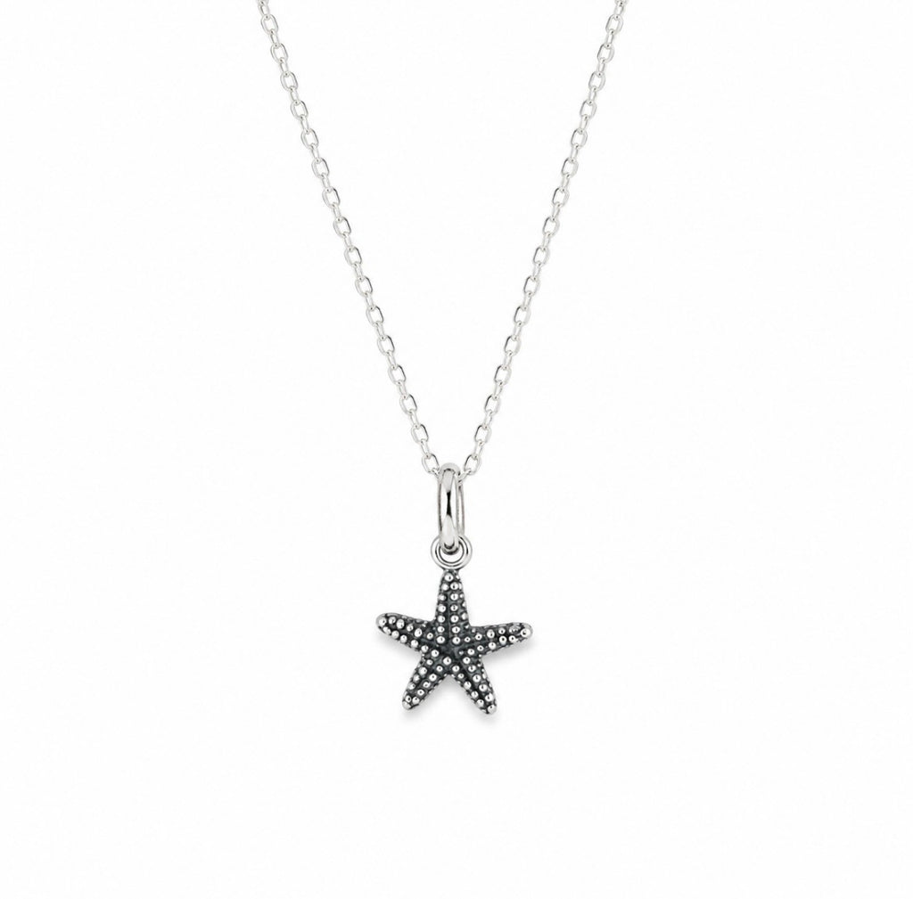 Tiny Silver Starfish Necklace