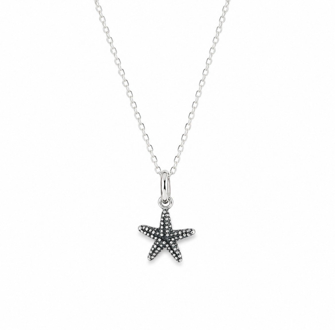 Tiny Silver Starfish Necklace