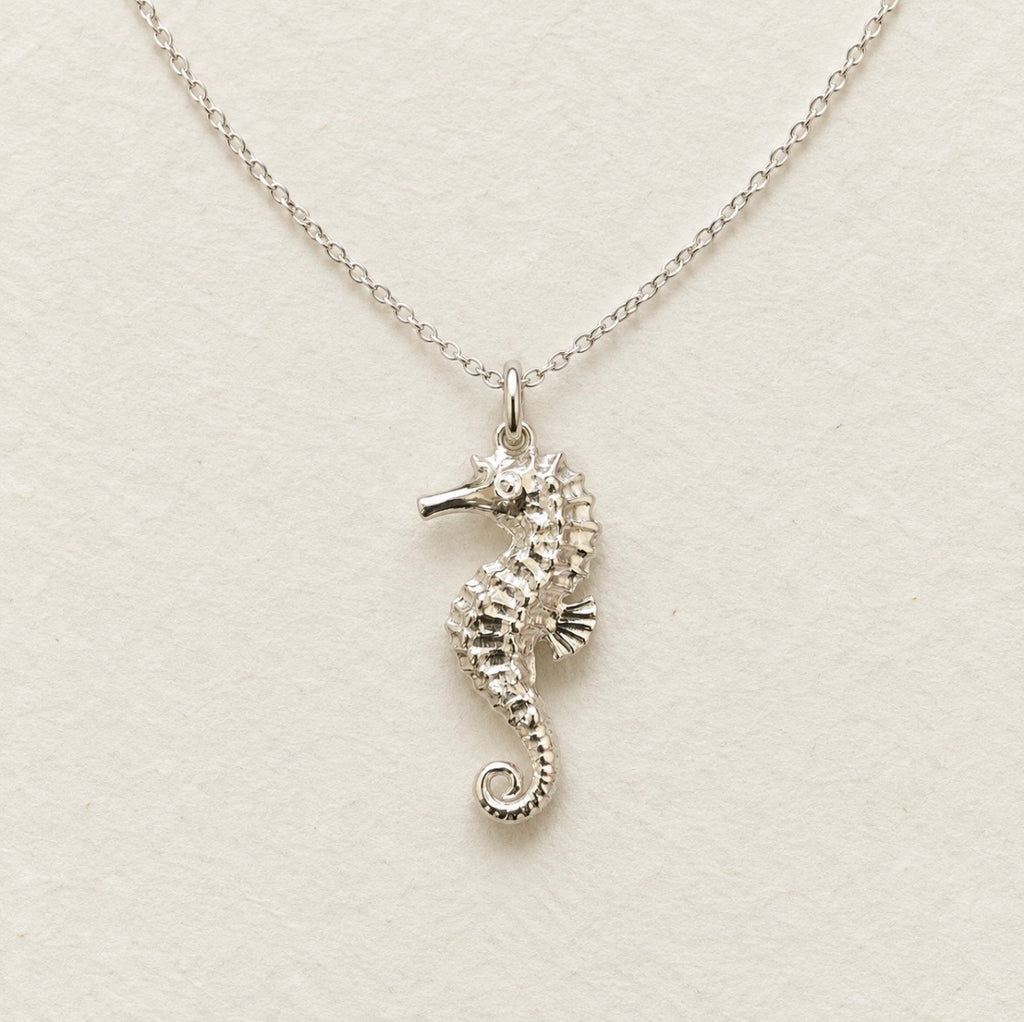 Sterling Silver Seahorse Necklace