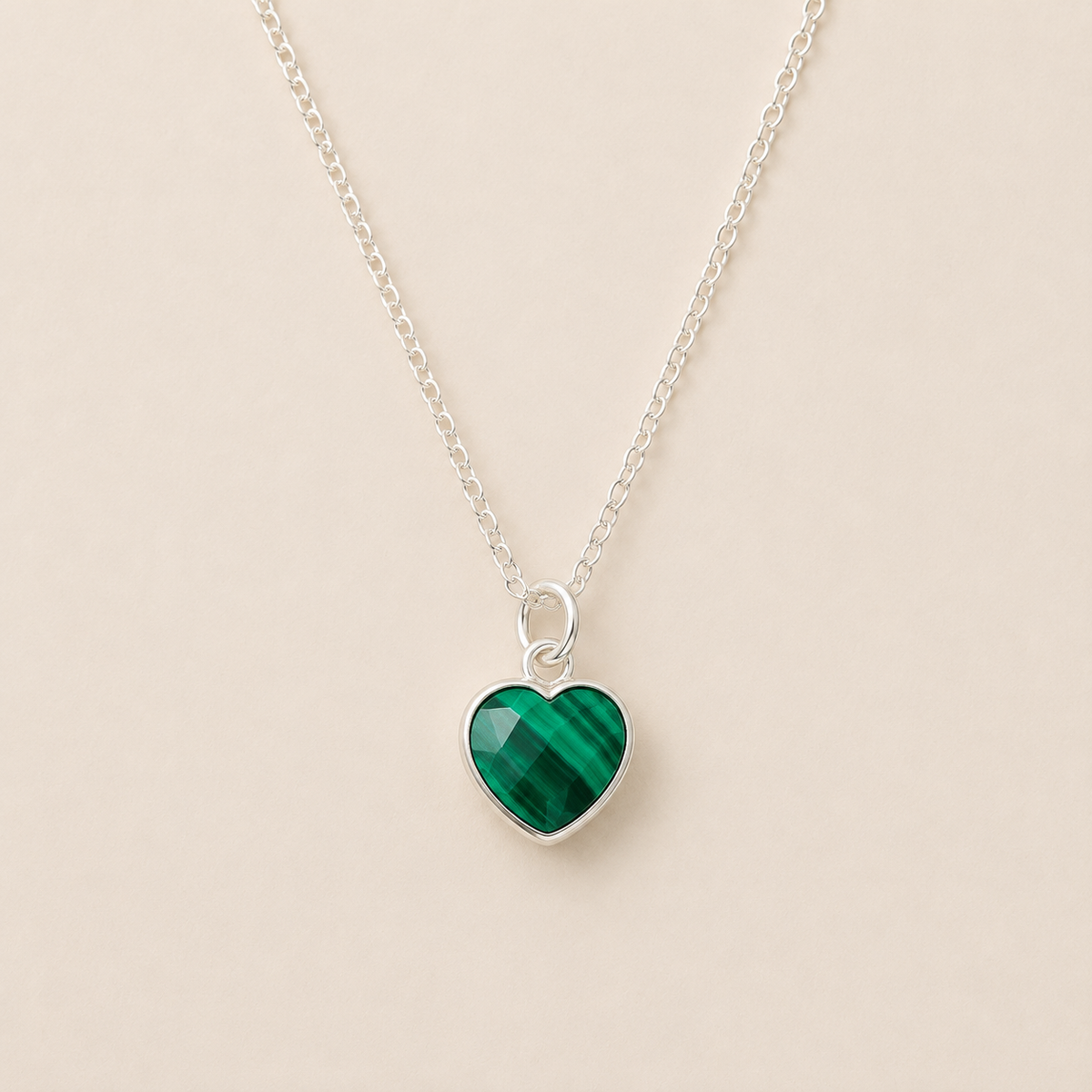 Malachite Heart Necklace