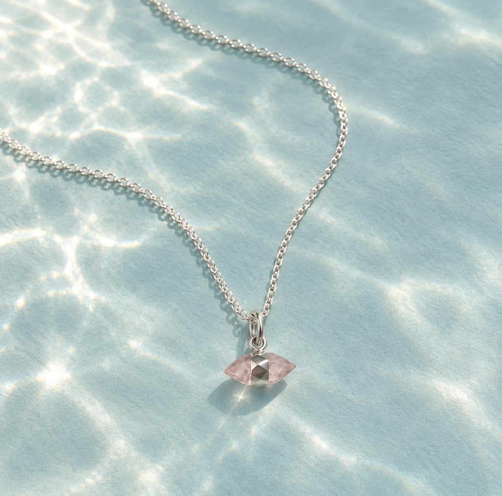 Rose Quartz Double Point Necklace