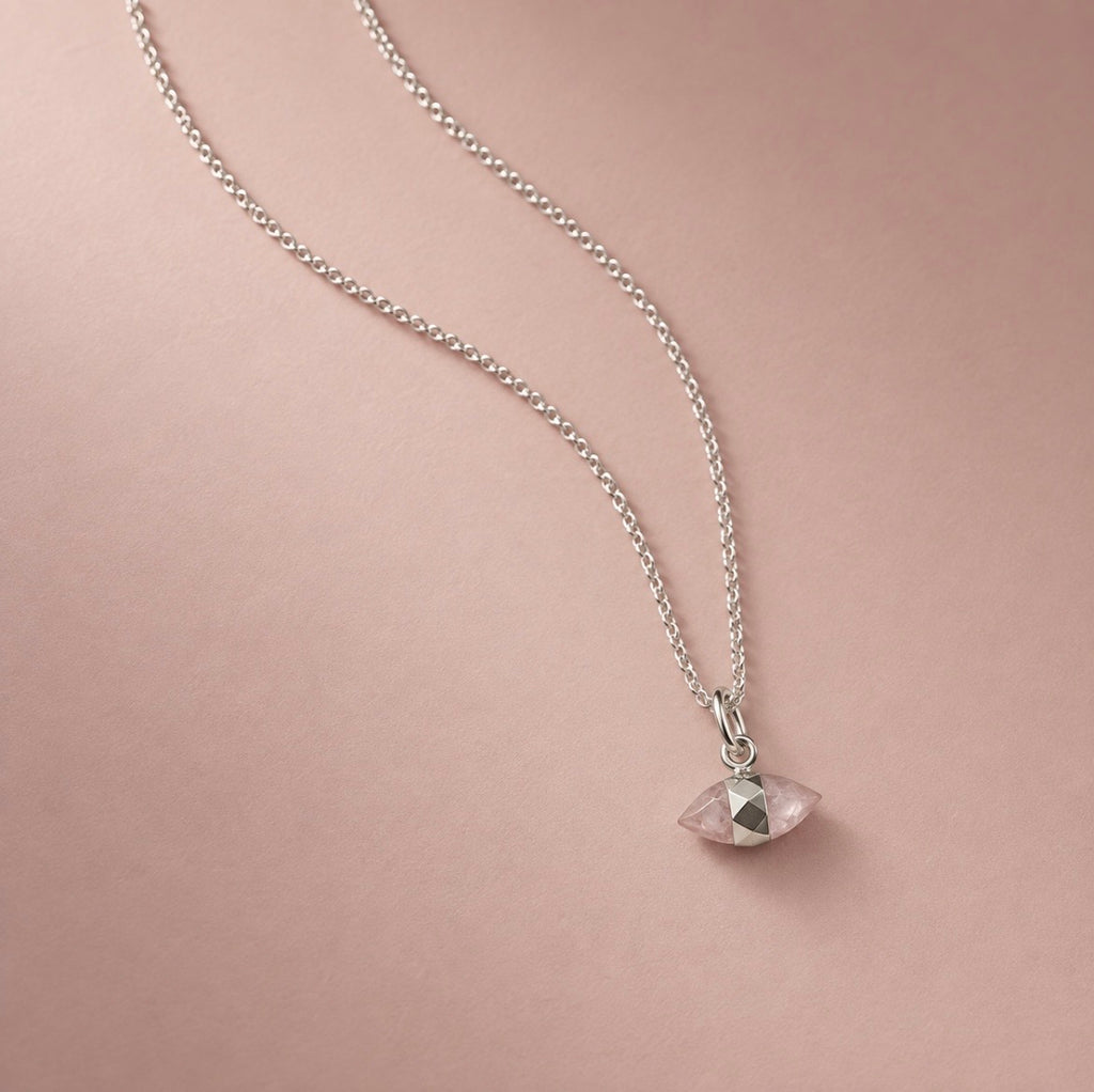 Rose Quartz Double Point Necklace