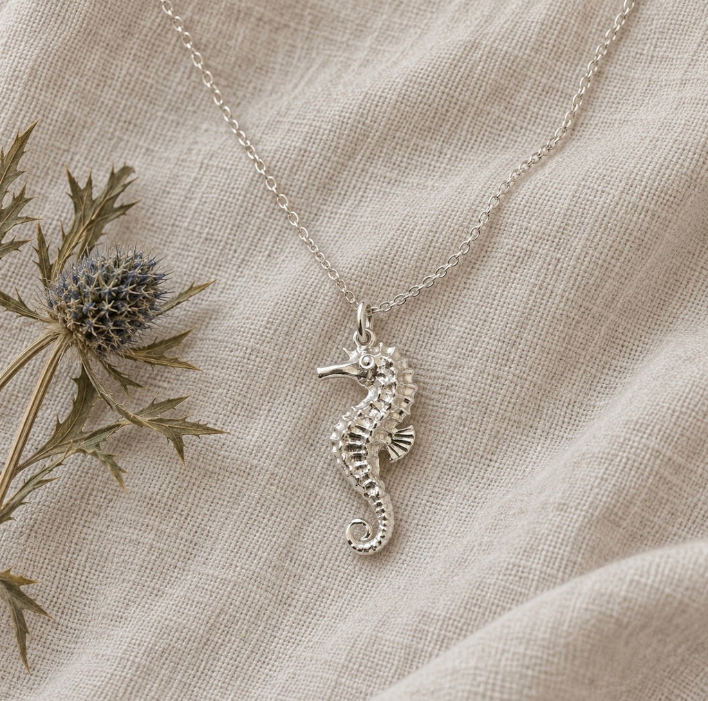 Sterling Silver Seahorse Necklace
