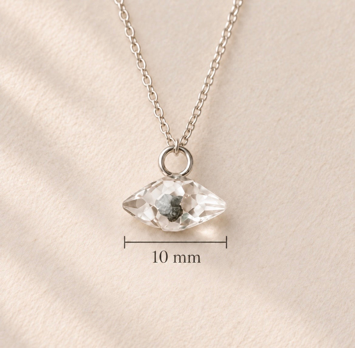 Sterling Silver Clear Quartz Double Point Necklace