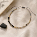 Black Onyx & Rutilated Quartz Protection Bracelet