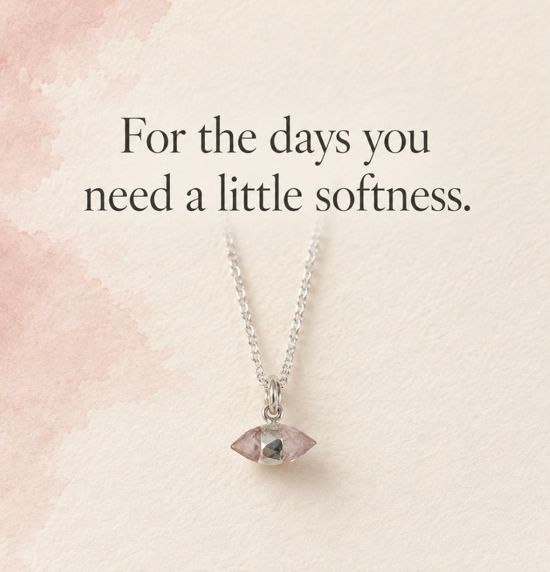 Rose Quartz Double Point Necklace