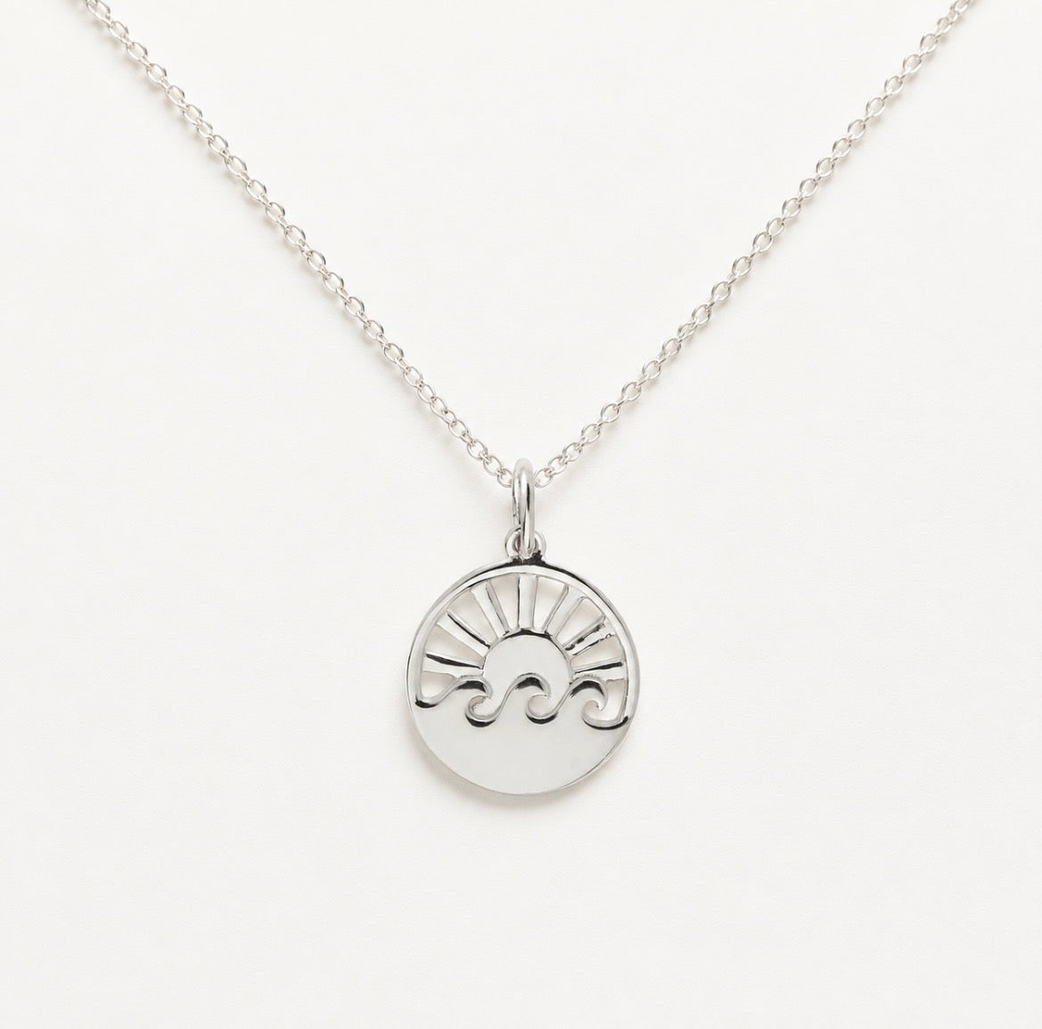 Sterling Silver Ocean Sunrise Necklace