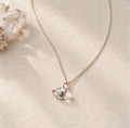 Sterling Silver Clear Quartz Double Point Necklace