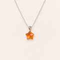 Carnelian Star Necklace in Sterling Silver