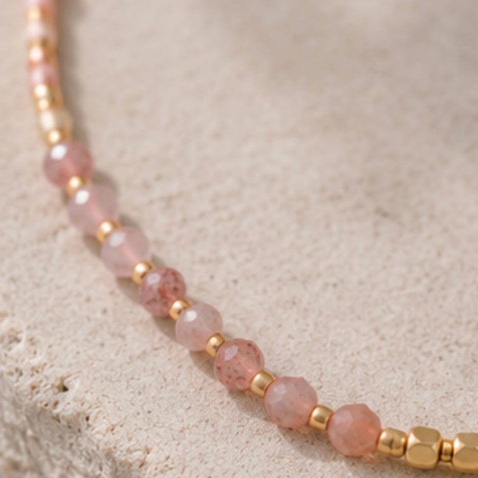 Ruby Quartz & Sunstone Energy Bracelet