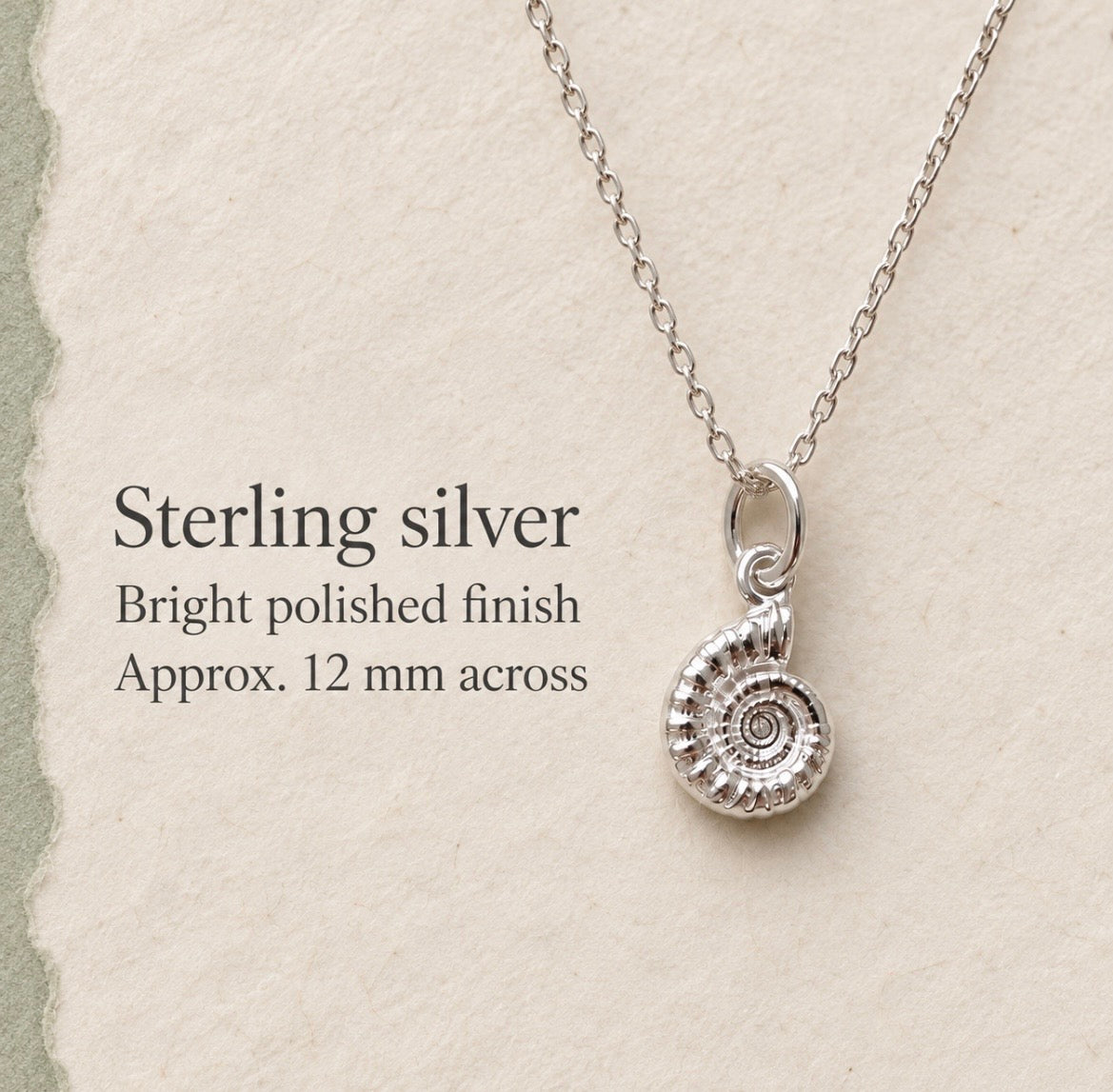 Sterling Silver Ammonite Necklace