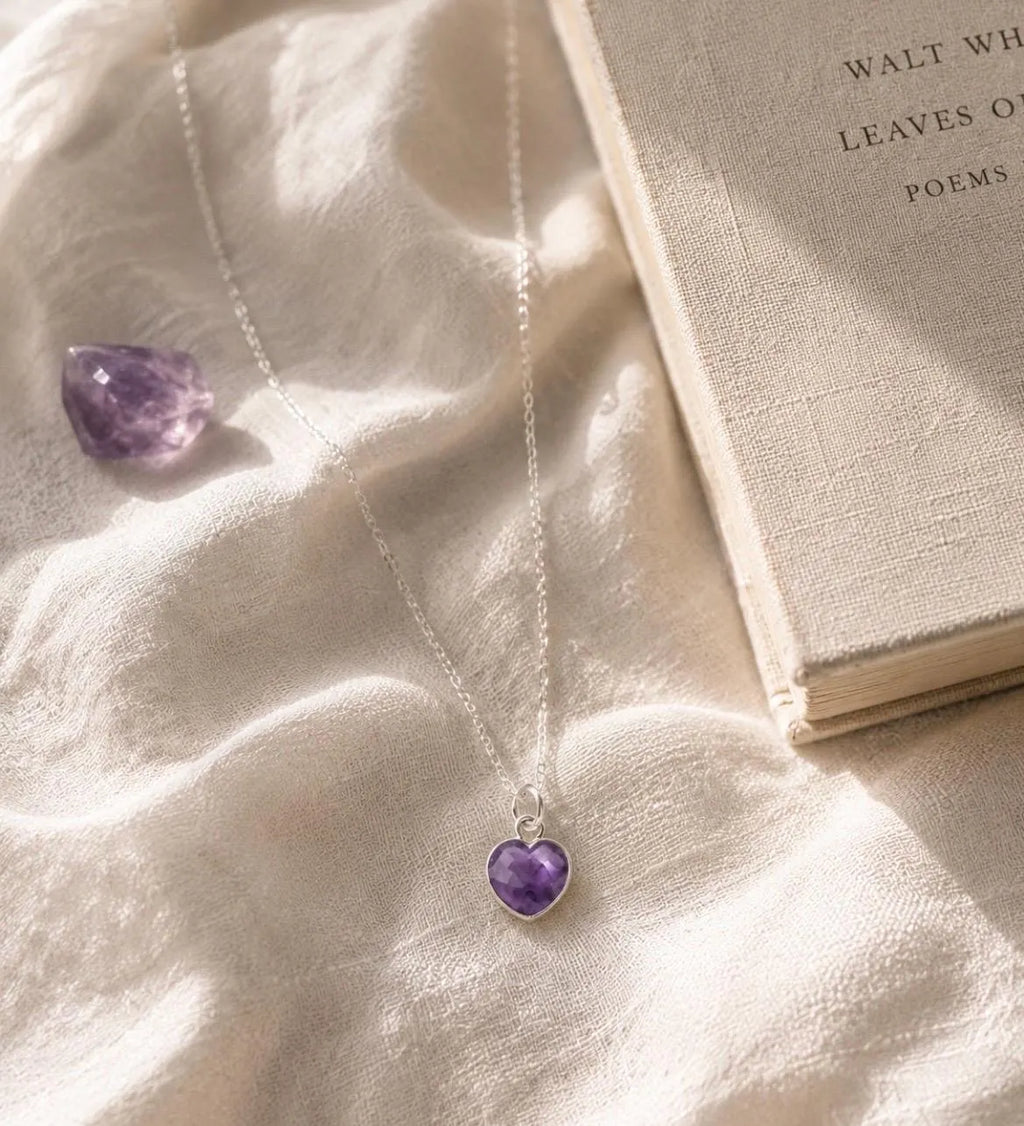 Amethyst Heart Necklace