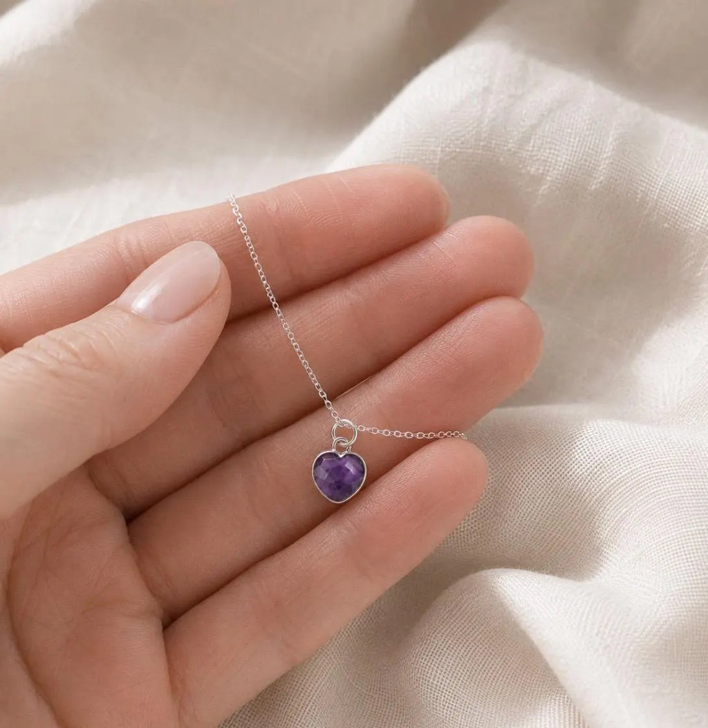 Amethyst Heart Necklace