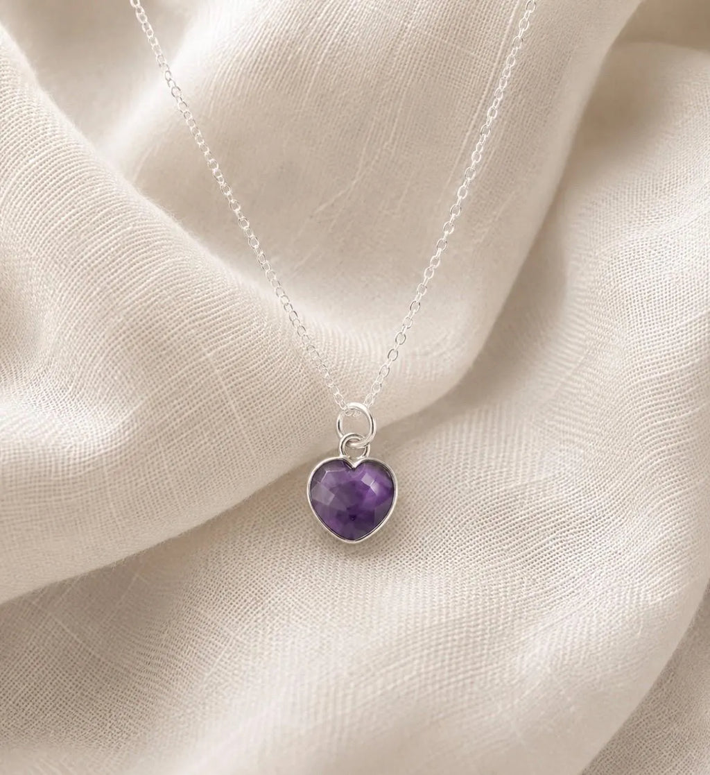 Amethyst Heart Necklace