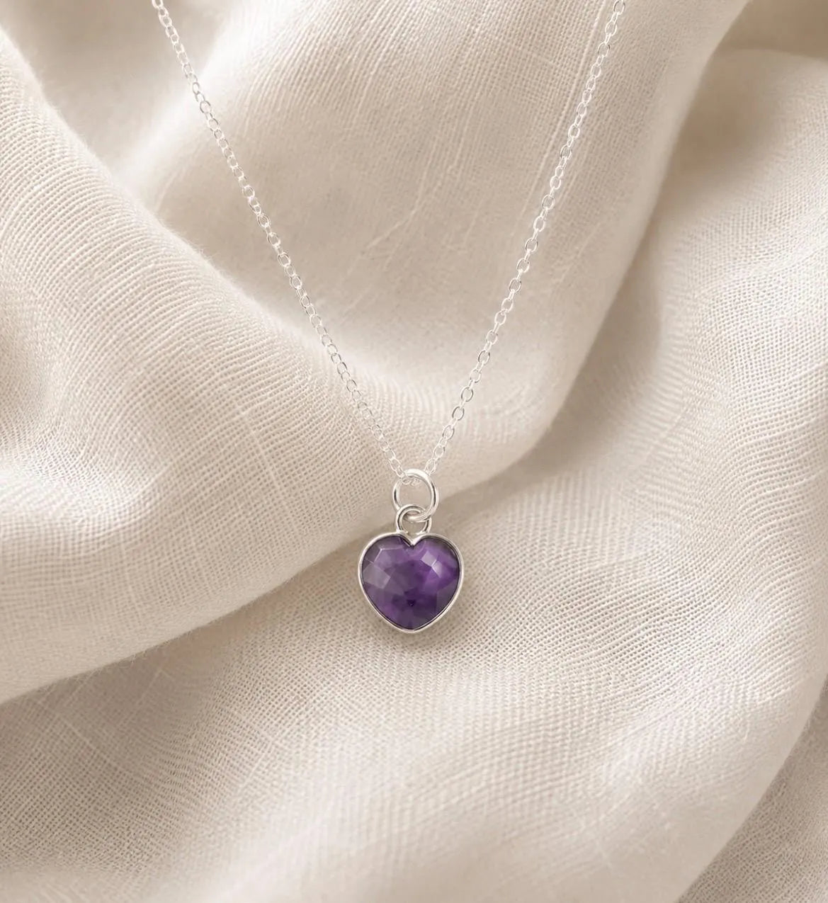 Amethyst Heart Necklace
