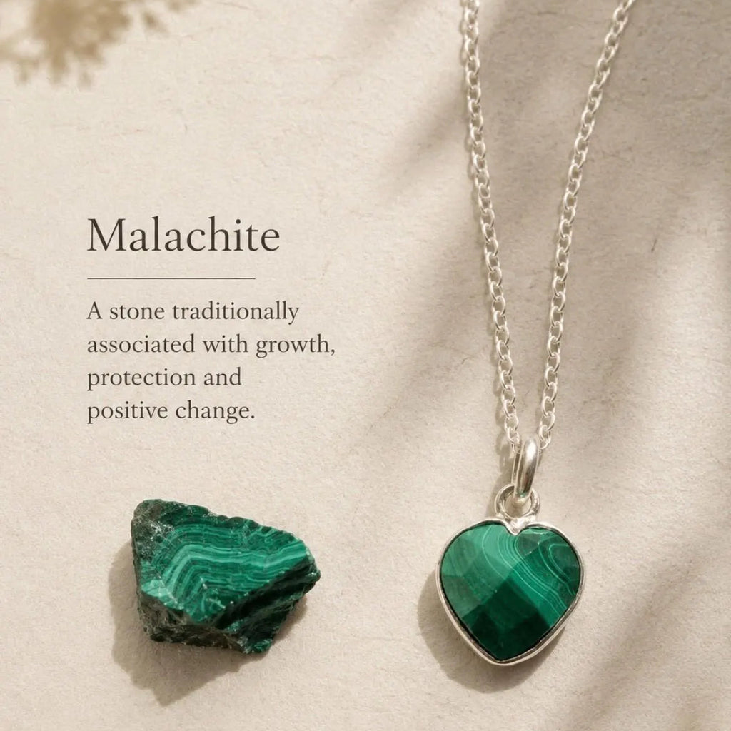 Malachite Heart Necklace