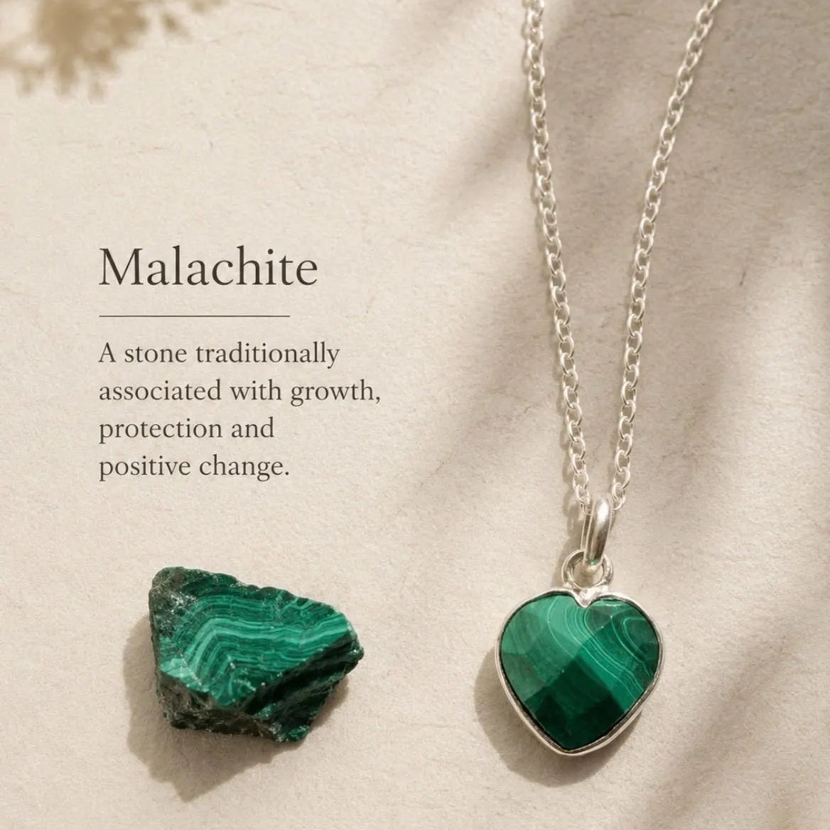 Malachite Heart Necklace
