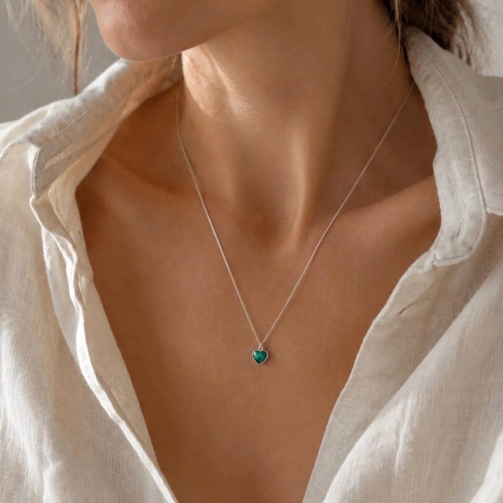 Malachite Heart Necklace