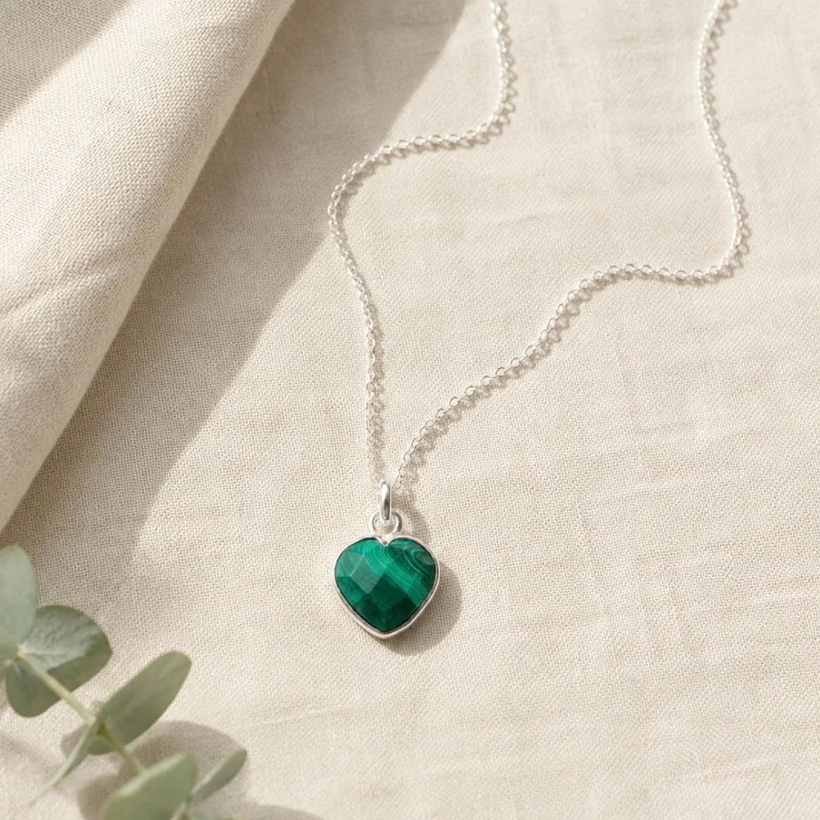 Malachite Heart Necklace