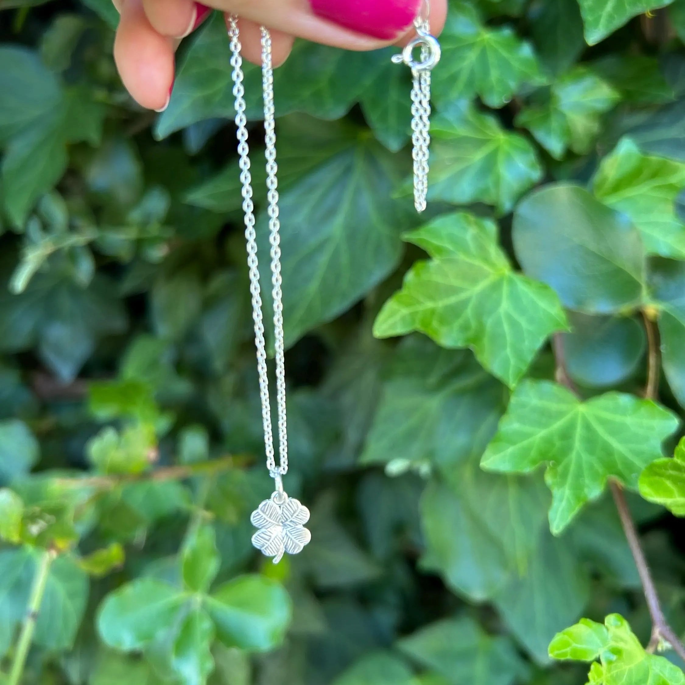 Sterling Silver Four Leaf Clover Pendant