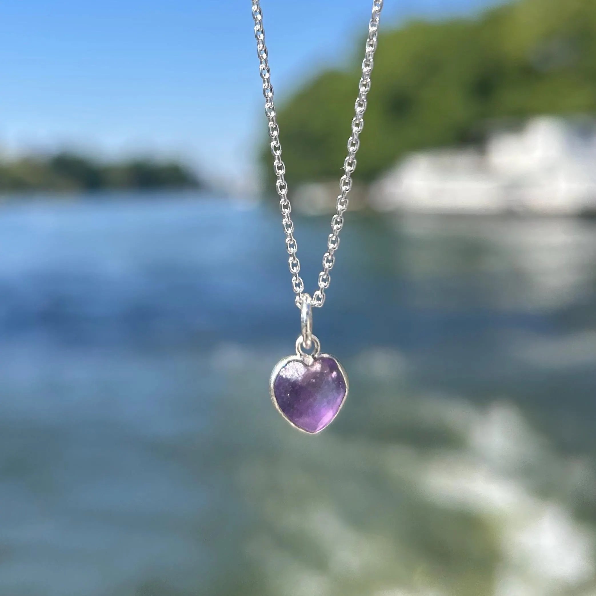 Amethyst Heart Necklace