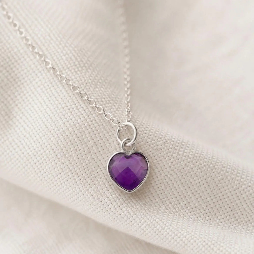 Amethyst Heart Necklace