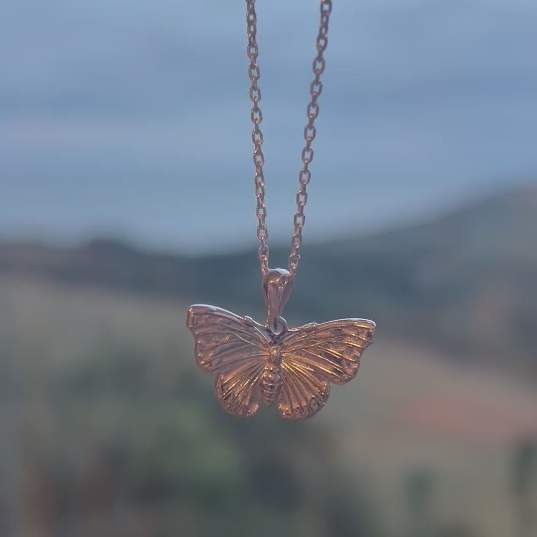 sterling silver butterfly pendant